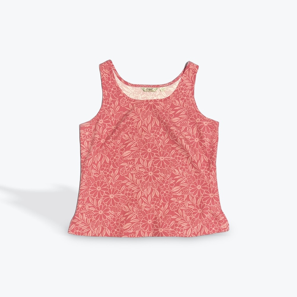 EUC TOMMY BAHAMA 100% Silk Floral Pink Tank Top